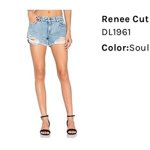 DL1961 Renee cutoff Jean shorts color soul
